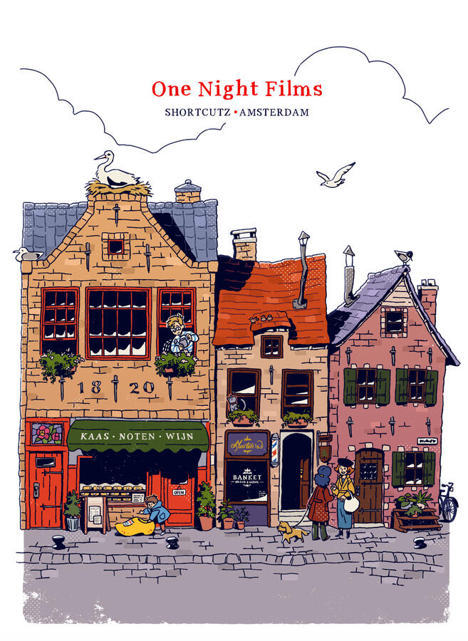Original illustration requested by Shortcutz Amsterdam movie festival in Japan