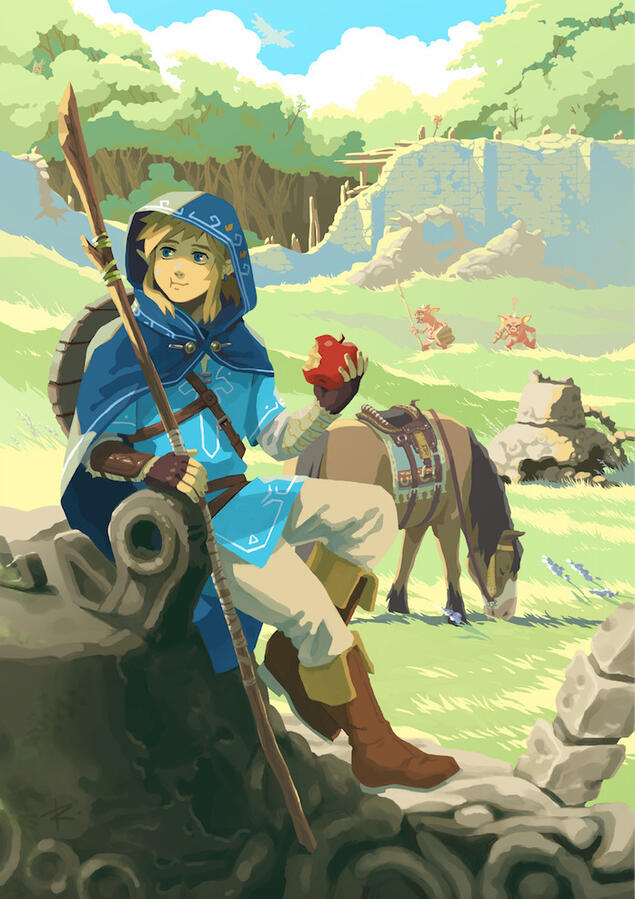BOTW - fanart from the first week of release... (OLD) done in photoshop